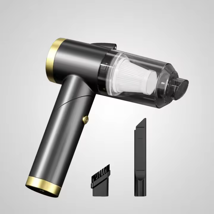 🎁【Detalles para Mamá】Aspirador Portátil para Coche 9000Pa ⚡ | Alta Succión 💨 | Recargable USB-C 🔋 | Cable 300cm + Luz LED 💡 | Filtro HEPA Lavable 🌿 | Ideal para Auto, Sofá y Oficina 🏡 (Negro) - 1