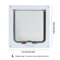 Puerta Para Gatos Con Cerradura De Seguridad En 4 Direcciones ABS Plástico Puerta De Seguridad Para Perros Y Gatos Pequeños Kit De Puerta Para Mascotas - details 12