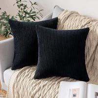 Funda De Cojín De Terciopelo 18x18 Estampado Rayado Para Decoración De Sala De Estar Cama Sofá Suave Cubierta De Cojín Beige Blanco - details 13