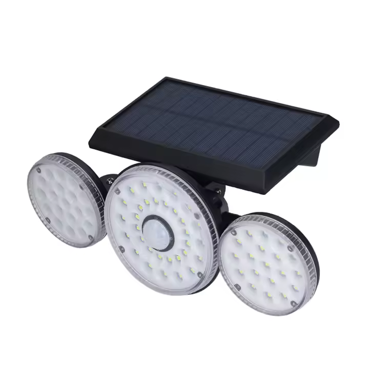 Luces Solares para Exterior, Sensor de Movimiento, 3 Caras, ajustable, 70LED, IP65, reflector impermeable para patio, Jardín y Carretera - 1