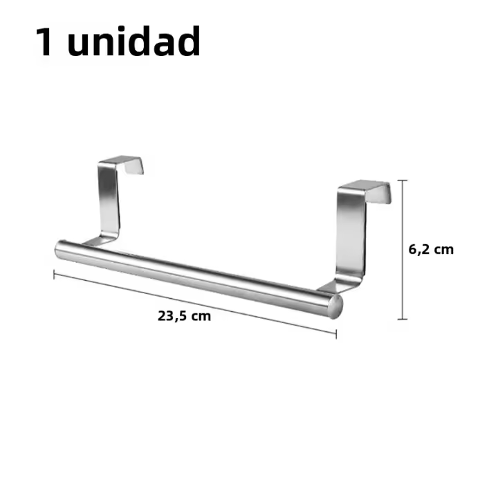 Barra De Toalla De Acero Inoxidable Para Puerta De Armario Instalación De Ensamblaje Barra De Colgar Toallas Para Baño Y Cocina - 1
