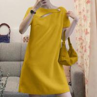 VONDA Vestido Mini De Verano Para Mujer En Color Sólido Estilo Casual Cuello Redondo Manga Corta Vestidos A-Line Fiesta - details 2