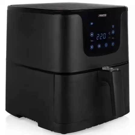 Freidora de Aire Princess Aerofryer 182021 1400W con Capacidad de 3.2L La freidora de aire Princess Aerofryer 182021 de 1400W y 3.2L permite cocinar sin aceite, con 7 programas predefinidos y pantalla digital táctil. - 1