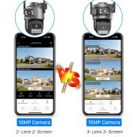 Cámara PTZ Wifi 6K 15MP Con Tres Lentes Y Tres Pantallas Vigilancia Exterior Dual Lens Dual Screens Seguimiento Automático 5Ghz WIFI 6 - details 1