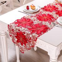 Mantel Navideño Bordado Para Fiestas Y Pícnic 2/1PCS Decoración De Mesa De Algodón Y Poliéster Con Diseño De Navidad - details 3