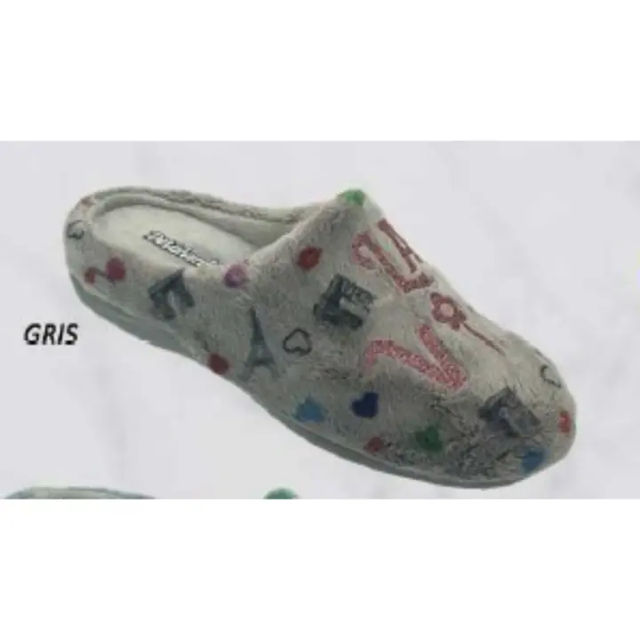 Devalverde zapatilla de hogar para mujer 6069 color gris - 1