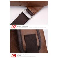 Nueva Bandolera Para Hombre Con USB Gran Capacidad De Carga Portátil Deportes Al Aire Libre Bandolera Diagonal PU Con Cierre De Cremallera - details 9