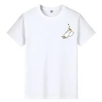 Camiseta De Verano Para Hombres Talla Grande 100% Algodón Estilo Coreano Camiseta Deportiva De Anime Corta Color Negro Ropa Casual - details 1
