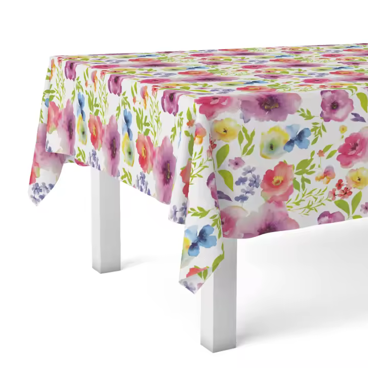 Valentia Home Mantel Hule EYNE | Mantel Estampado Antimanchas | Mantel Repelente de Agua | Mantel Protección Mesa | Mantel al Corte para Comedor o Cocina | Varios tamaños | Mantel Rectangular y Redondo al Corte - 1