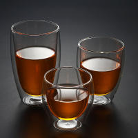 Vaso De Vidrio Doble Muralla Mini Para Té Café Y Whisky a Prueba De Calor Translúcido Vaso De Mano Ecológico Para El Hogar - details 9