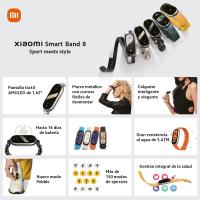 Xiaomi Smart Band 8, Pulsera de Actividad, Autonomía de Hasta 16 días, Pantalla AMOLED con Tasa de Refresco de 60 Hz, 5 ATM, 150 Modos Deportivos, (Versión ESPAÑOLA + 3 Años de Garantía) - details 5