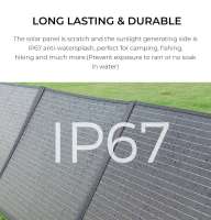 Panel Solar Plegable FOSSiBOT SP200 200W, Eficiencia Alta de Células del 23.4%, Recubrimiento ETFE, Patas Ajustables para Hogar, RV, Camping, Cortes de Energía - Verde - details 2