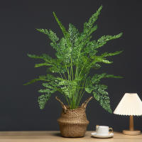 Planta Artificial De Palma Grande 88cm Con Hojas De Monstera Y Pino Falso Para Decoración De Jardín Y Fiestas En Casa - details 6