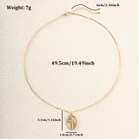 Encanto Collar con colgante geométrico de moda para mujer, con letras doradas y mariposa. - details 20