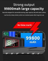Arrancador de batería portátil para coche, dispositivo de arranque automático de gasolina y diésel, batería de emergencia de 99800mAh, pico de 5000A, cargador de Banco de energía de 12V, - details 3