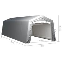 Carpa de almacenamiento acero gris 300x900 cm  Decoración de muebles de jardín al aire libre - details 4