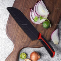 Cuchillo de cocinero profesional para cortar todo tipo de alimentos. Hoja con mango ergonómico de acetal - details 2