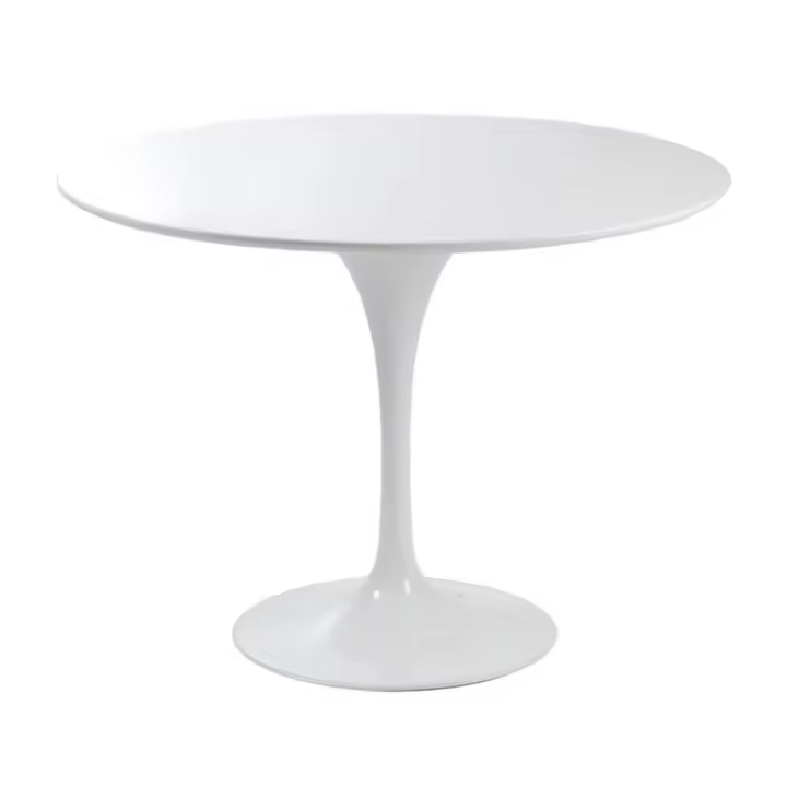Mesa de comedor o cocina redonda Tulip 90 cm de diámetro. - 1