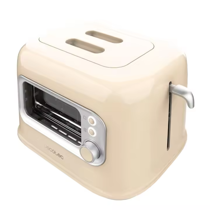 Cecotec RetroVision Beige – Tostadora Vintage con Ventana de Cristal y Cubierta Antipolvo - 1