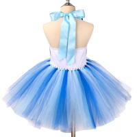 Vestido De Princesa Azul De Anime Para Niñas 80-150cm Disfraz De Cumpleaños Y Performance En Escenario Ropa De Cosplay De Bluey - details 3