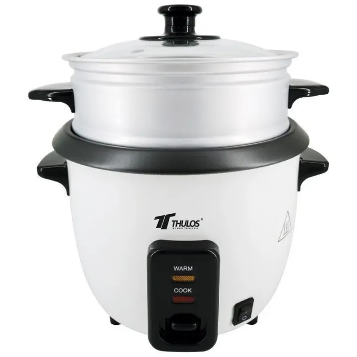 Arrocera Eléctrica de 1.0L - Ideal para 4-5 Raciones, Función de Mantener Caliente - Incluye Cuchara y Vaso Medidor - Protección Contra Sobrecalentamiento. THULOS TH-RK10 - 1
