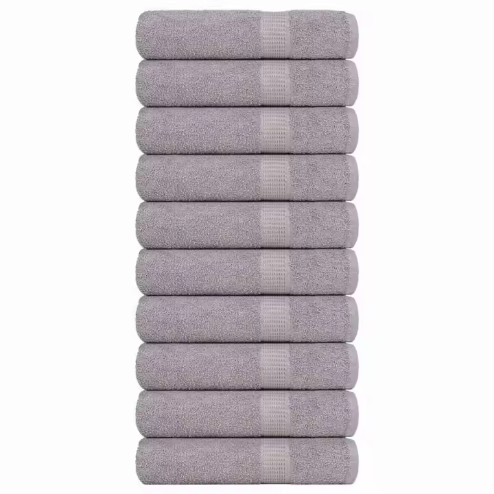 vidaXL Toallas de baño 10 uds 100x150 cm 360 gsm 100% algodón en color Gris/Antracita/Tuquesa y más - 1