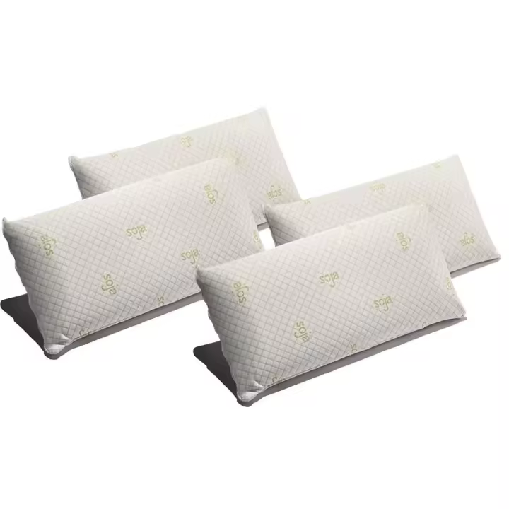 Pack 4 Almohadas Viscoelástica Soja Ergonómicas Adaptables Firmeza Media Color Blanco - 1