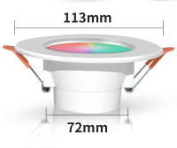 Tuya Smart LED Downlight Bluetooth Control Remoto Por App Smart Life 10W 15W RGBCW Luz De Pared Recargable Ajustable Para Foyer - details 1