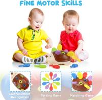 Juguetes Montessori Bebes 1 años, Juguetes Niños 2 3 4 Años, Juguetes Sensoriales Bebe, Juguetes de Habilidades Motoras Conteo y Reconocimiento de Color Juegos Educativos Niños 6 9 12 Meses - details 0