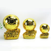 Copa De Fútbol Dorada Con Tecnología Electroplata Decoración De Escritorio Artefacto Resina Regalo De Cumpleaños Y Oficina - details 2