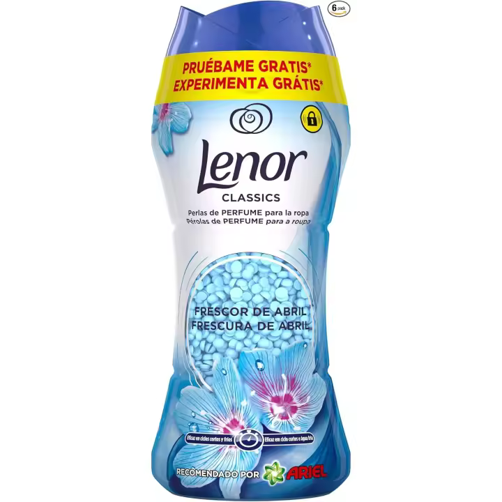 Lenor Classics Frescor de Abril, Perlas Lavadora Perfumadas 93 Lavados (6 x 210 g), Suavizante Para Ropa, Potenciador de Frescor para el Lavado - 1