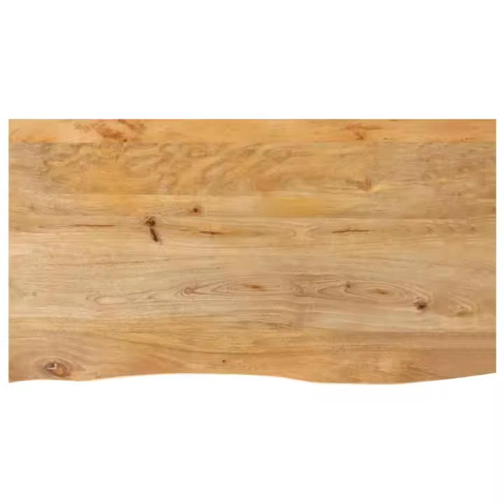 vidaXL Tablero de mesa borde natural madera maciza mango 110x60x2,5 cm - 1