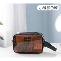 MEJORADA Bolsa neceser de viaje transparente pvc individual tamaño pequeño con asa lateral con ceremallera,impermeable,medida,20*7*13cm - details 0