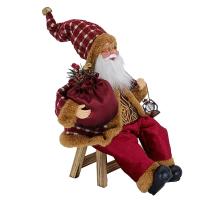 Decoración De Navidad Personaje Muñeco De Santa Claus Sentado De 14 Pulgadas Adorno Para Árbol De Navidad Juguete Regalo - details 3
