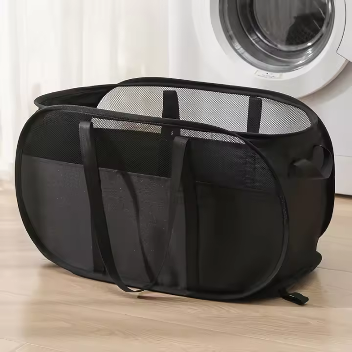 Cesta De Ropa Plegable Grande Para Almacenamiento De Ropa Sucia Con Manijas Portátiles Organizador De Ropa Para Baño - 1