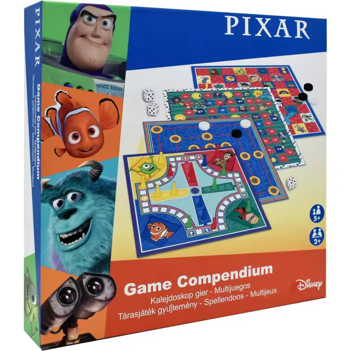 DISNEY PIXAR - Compendio Games - Multijuegos - Incluye 4 juegos de mesa - Regalo para toda la família - Mayores de 5 años - 2  o más jugadores - 1