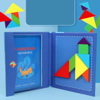 Rompecabezas Magnético 3D De Formas Geométricas Tablero Tangram Juguete Educativo Para Niños Montessori Madera Sin Químicos Peligrosos - details 11