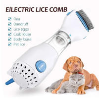 Peine Eléctrico Para Eliminar Piojos Multifuncional Aspiradora Física Para Gatos Y Perros Cepillo Limpiador De Pelo - details 2