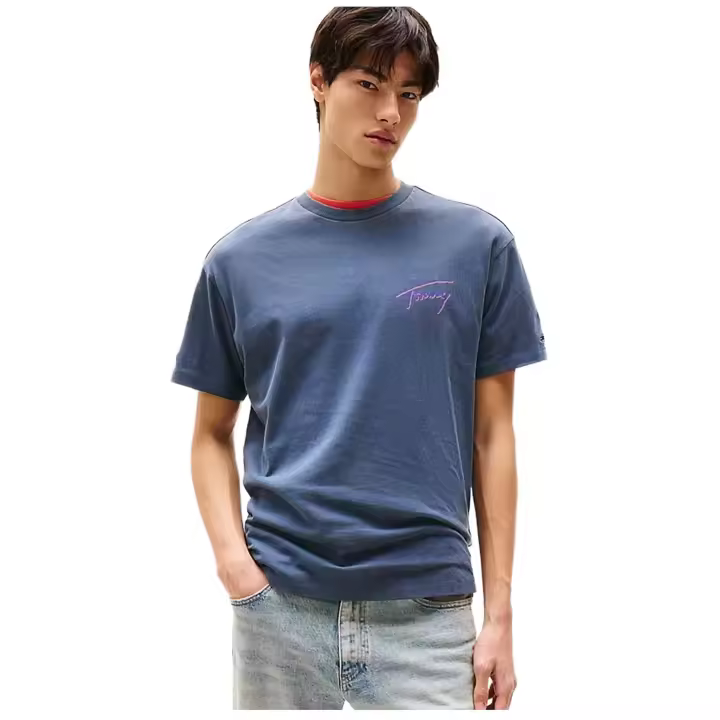 Camiseta de Manga Corta Tommy Hilfiger Faded Graphic para hombre en color azul - 1