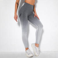 Leggings De Yoga Para Mujer Con Gradiente De Color Y Levantamiento De Glúteos Pantalones De Running Fitness Secado Rápido Talla True Leggings De Cintura Elástica De Nylon - details 28