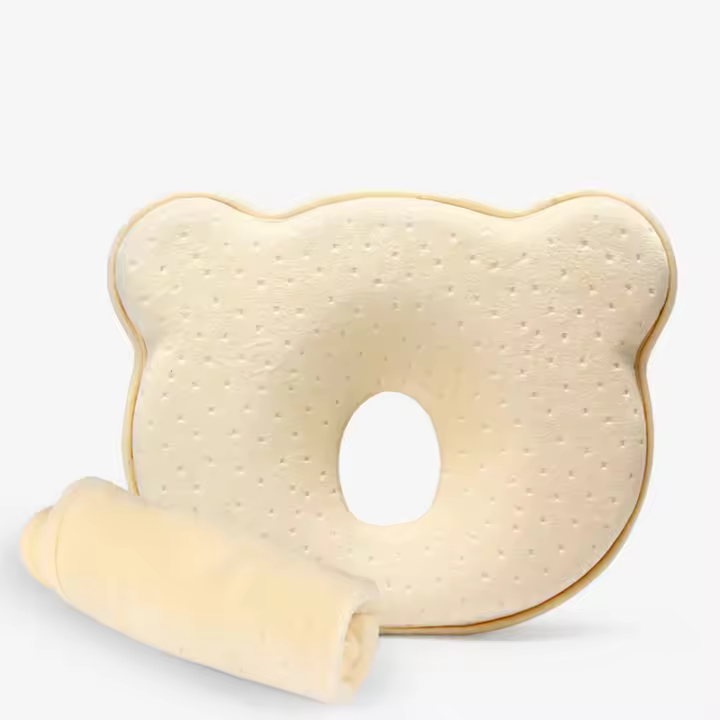 Almohada correctiva para Bebe para evitar Cabezas Planas y deformaciones de la Cabeza, almohada with form de núcleo de almohada de espuma viscoelástica, Extra Large, transpired y Resistant, adecuada para 0-12 meses - 1