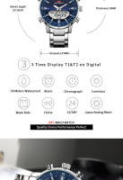 Reloj De Pulsera De Cuarzo Para Hombre KAT-WACH 2024 Lujo Original Impermeable Digital Con Mostrador De Tiempo Multizona Y Luz LED - details 1