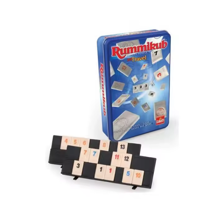 Juego de Mesa Rummikub Goliath - Estrategia y Suerte - 106 Fichas - 4 Colores - Incluye Soportes - 1