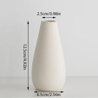 Vaso De Flor Cerámico Blanco Alargado Estilo Nórdico Minimalista Decoración De Escritorio Para Arreglo Floral Y Flores - details 3