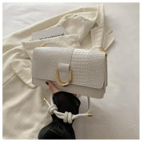 Bolso De Hombro Para Mujer En Cuero PU Textura De Cocodrilo Con Correa De Cordón Moda Bolso Cruzado Diseñador Regalo Versátil - details 6