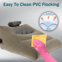 Almohada De Viaje Inflable Wedge Soporte Lumbar Y Cuerpo Almohada De Pies Elevador Multifuncional Para Yoga Y Descanso En Viajes Fabricada Con Tela De Poliéster Y PVC - details 2