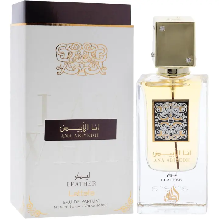 Lattafa Ana Abiyedh Leather Eau de Parfum Unisex 60 ml 54429 – Fragancia Amaderada y Especiada con Notas de Cuero, Bayas de Enebro y Ámbar - 1