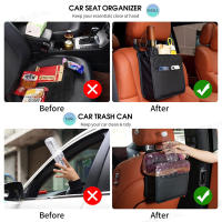 Organizador De Asiento Del Coche SEAMETAL Universal Bolsa De Almacenamiento Plegable Para Teléfono Paraguas Pañuelo Portátil De Cuero PU Negro Resistente Al Agua - details 7