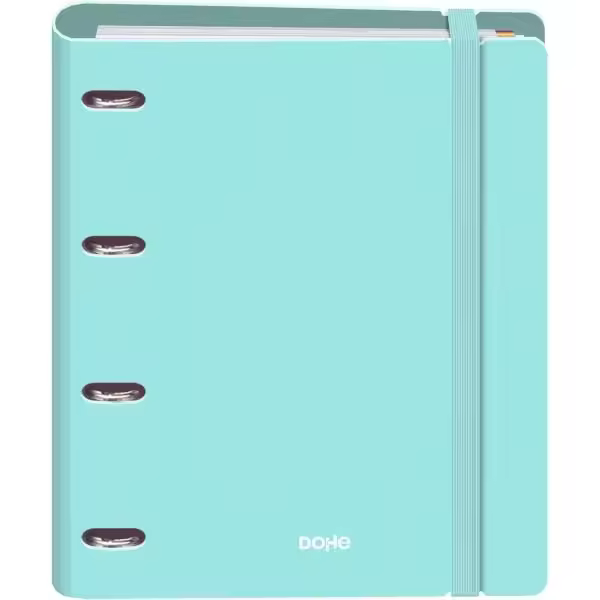 Dohe serenity polyfoam carpeta de 4 anillas mixtas de 35mm a4 recambio 100 hojas cuadricula 5mm - cubierta de polyfoam 2mm - cierre con goma - incluye 4 separadores y sobre de polipropileno - color verde - 1