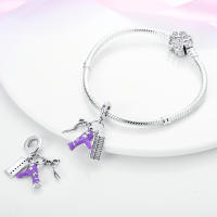 Perlas De Perfume Para Mujer Plata Esmaltada Colgante De Zapatos Altos Y Lápiz Labial Para Pulsera DIY Joyería - details 31